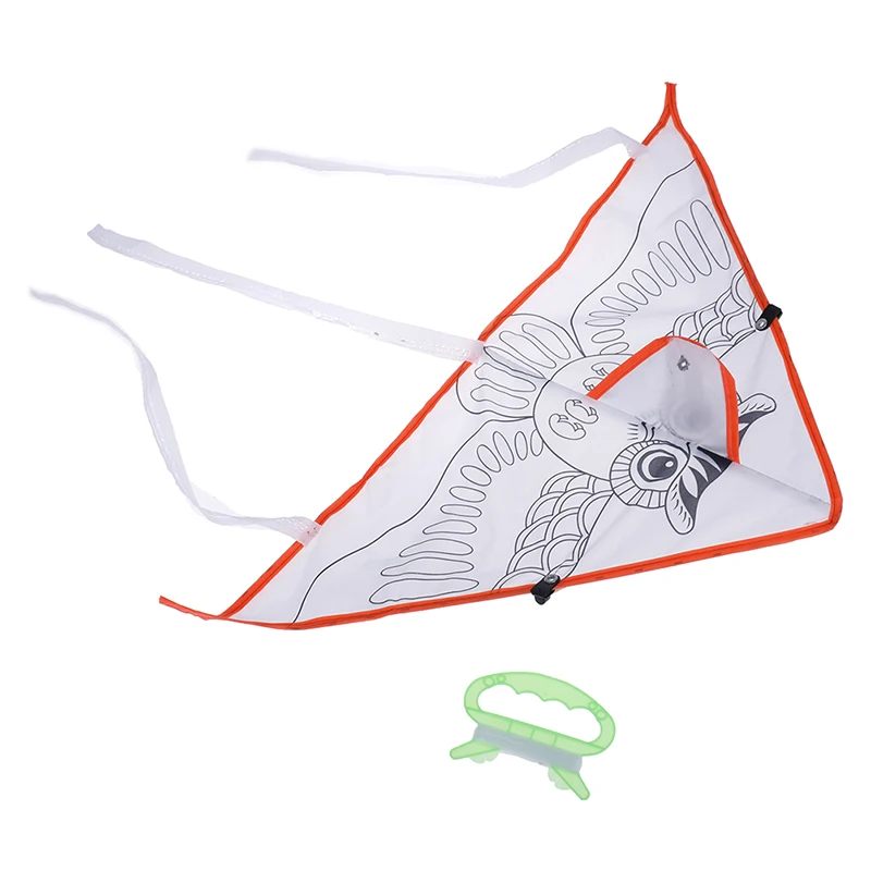 1 шт. красочный воздушный змей DIY картина воздушный змей Летающий складной открытый пляжный воздушный змей Дети Спорт забавные игрушки