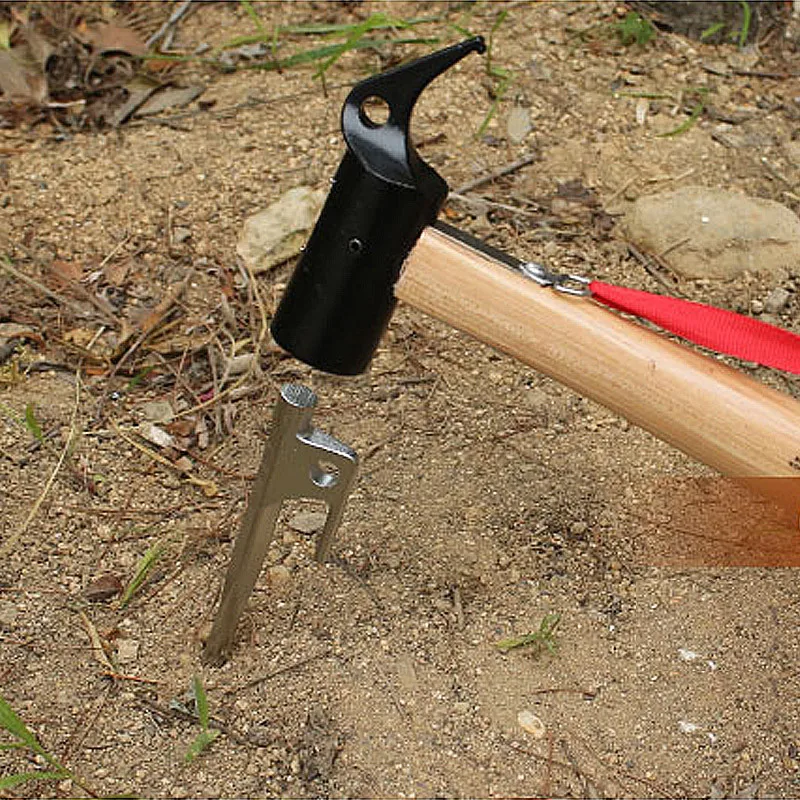 

High Quality Camping Hammer Multi-Function Double-Head Tool Long Handle Steel Hammer Head Outdoor Camping Tool