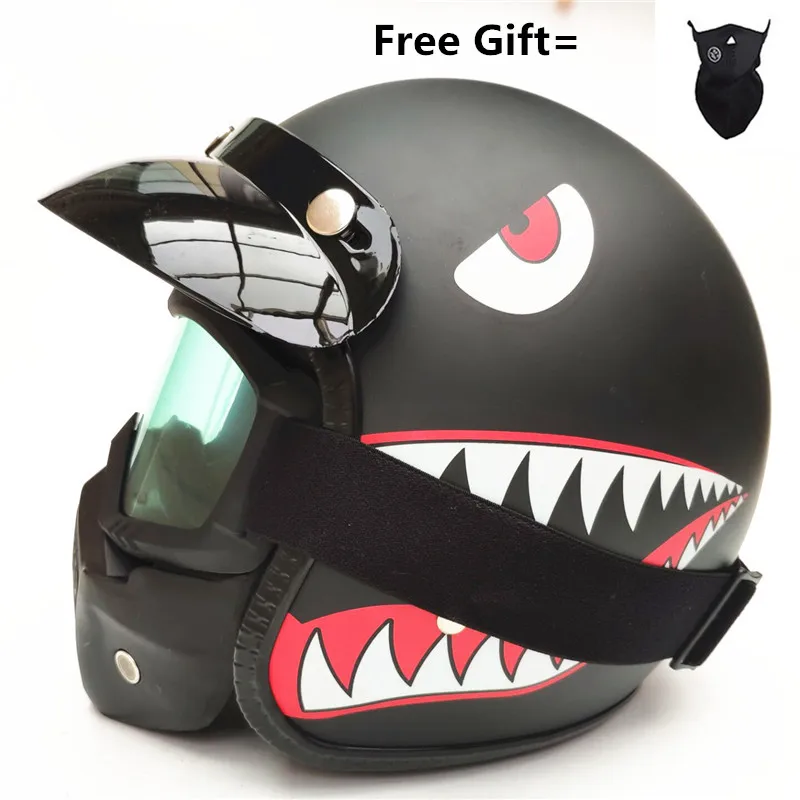 

Motorcycle Retro Helmet Motorbike Harley Helmet Open Face Scooter Casque Moto Cacapete DOT approved S M L XL XXL 55 to 63cm