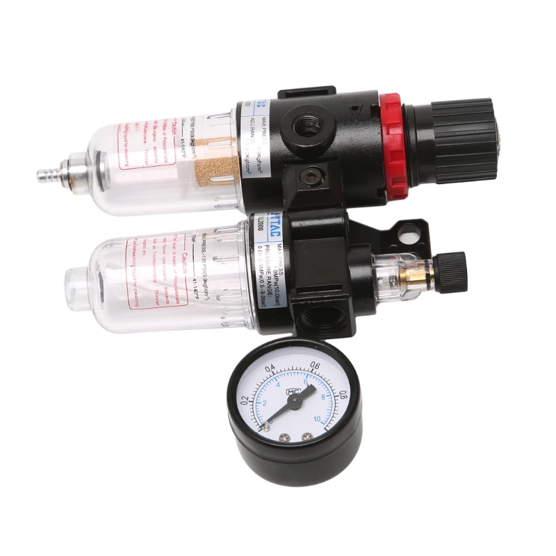 

G1/4'' In line Air Compressor Filter Regulator Gauge Trap Oil Water 1.0MPa