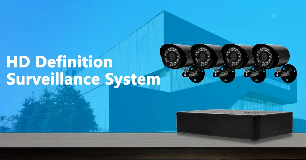 4CH 1.0MP AHD DVR CCTV Camera System Kit Outdoor Security Camera 720P Indoor HDMI DVR Mini Surveillance Kits IR Night Vision (1)