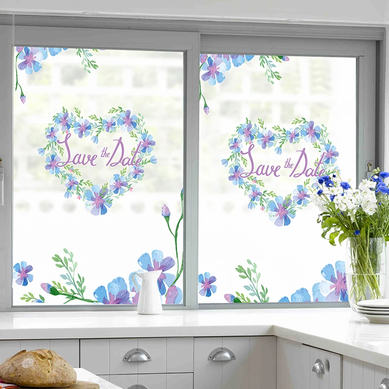 Static frosted glass stickers shading bedroom balcony window paper