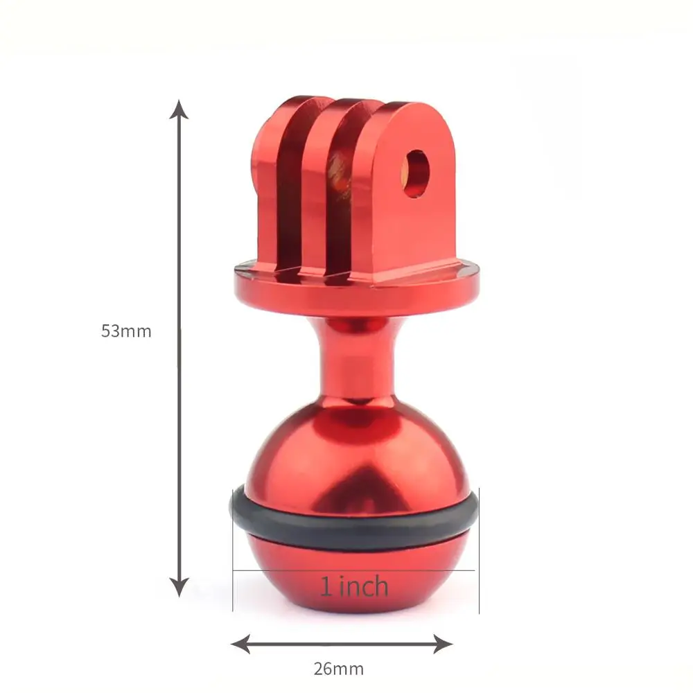 Aluminuml ball seat use for GoPro Hero and thousands of RAM Mount parts module - Color: Red