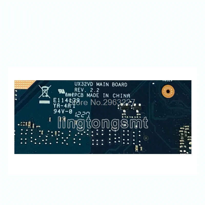  send board+UX32A Laptop Motherboard for ASUS UX32VD rev2.4 2.2 Main board i3-2367u integarted HD Gr