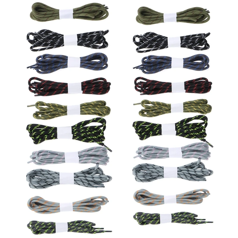 

Women Men Round Shoelace Anti Slip Overstriking Terylene 120cm New Suitable For Climbing Boot Outdoor Shoes