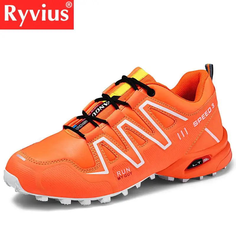 Ryvius العلامة التجارية 2019 جديد الصيف في الهواء الطلق الرياضة حذاء للسير مسافات طويلة الرجال الكبار تنفس للماء الدانتيل أحذية رياضية الرجال حج...