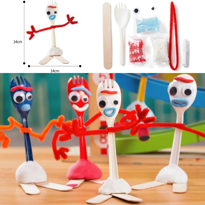 Toy Story 4 Forky llaveros Alien Woody Kid ремесло ручной работы искусство DIY Фигурки игрушки для