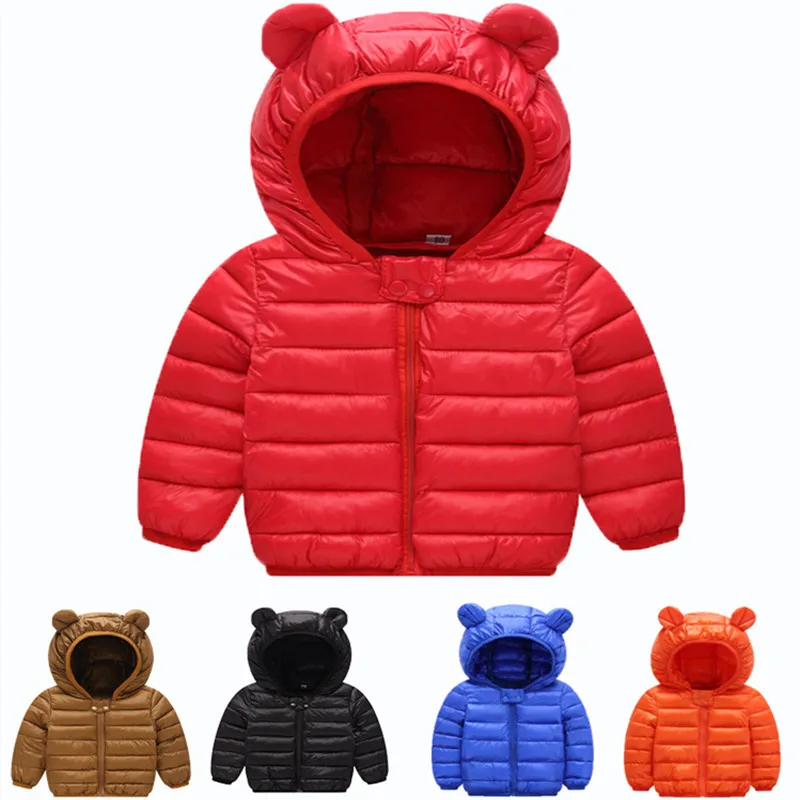 

Toddler Baby Girls Coat Winter Kids Jacket Boys Hooded Outerwear Infant Baby Clothes Down Cotton Parkas Children's Clothing