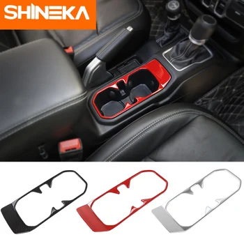 

SHINEKA Interior Mouldings for Jeep Wrangler 2018 Car Front Drink Cup Holder Decoration Frame Cover For Jeep Wrangler JL 2018+