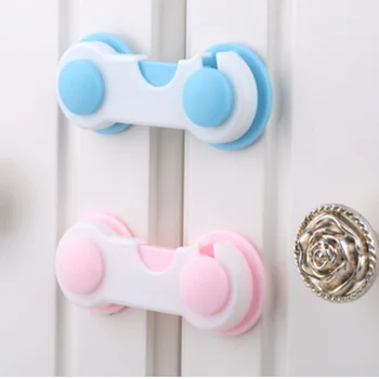

Multifunction Removable Five locks Baby Safety Supplies Drawer lock Free Bending Cabinet Simple Double Child Safety Lock Glow