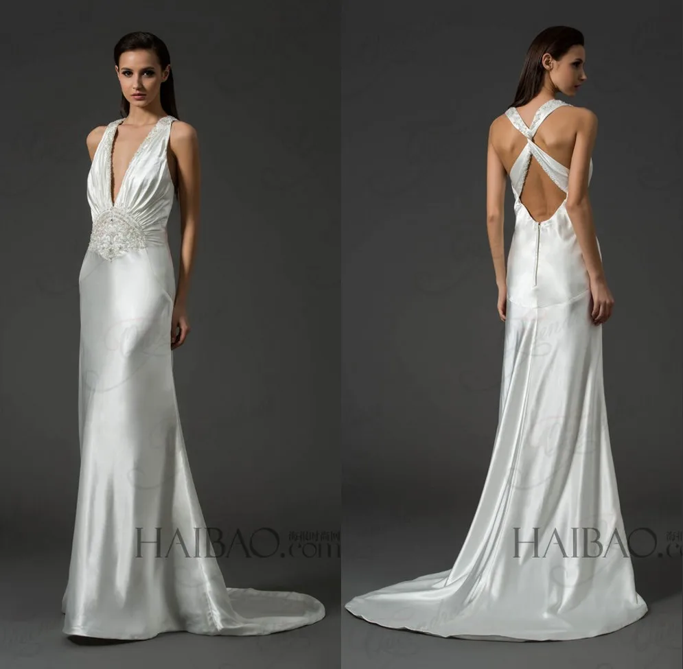 White Satin Dress
