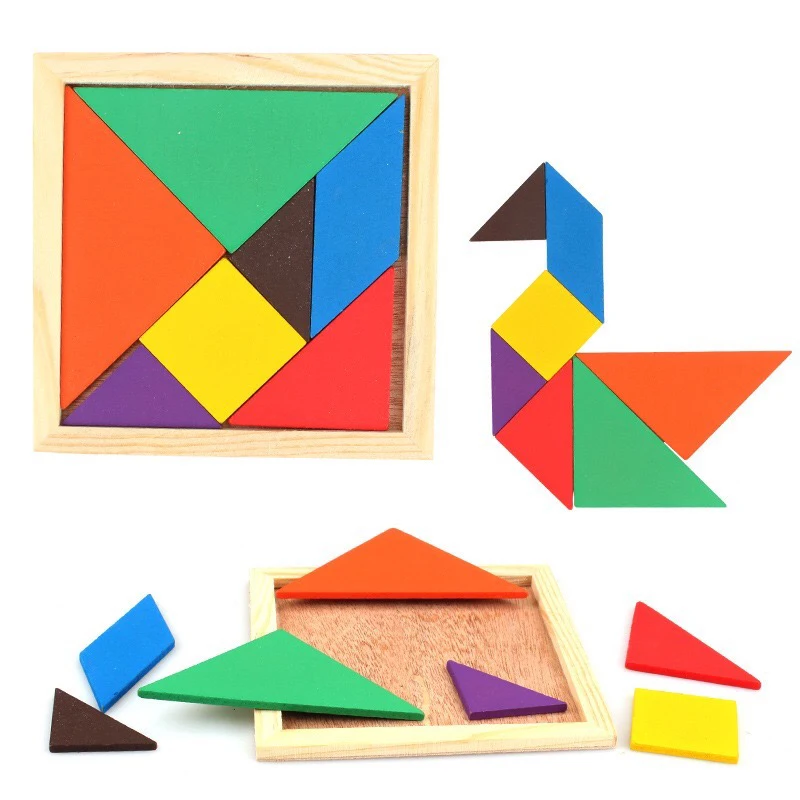 3D Деревянный тетрис пазл игрушка деревянный Танграм головоломка игра для детей дошкольного возраста обучающая игрушка