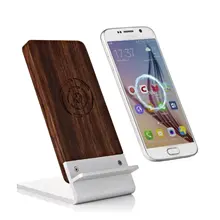 Wooden Wireless Charger Stand Qi Wireless Charging Pad Holder Quick Charging For Samsung S7 S6, S6 Edge Note 5 HTC Smartphone