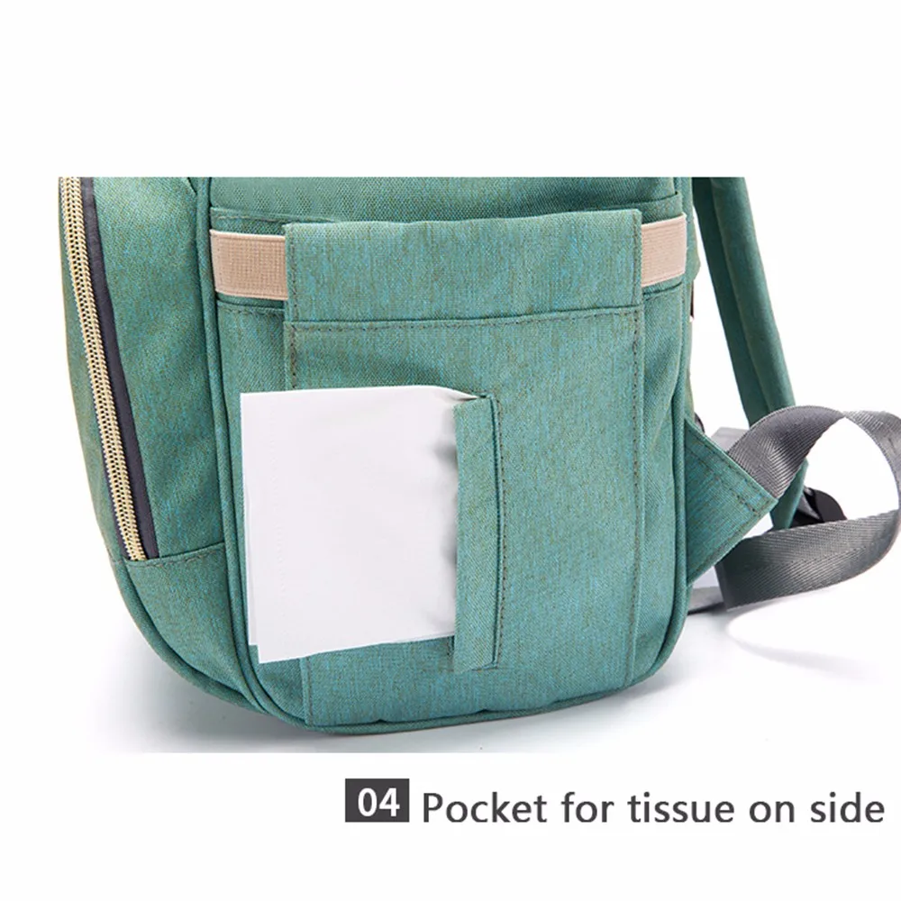 Большая вместительная сумка для детских подгузников с интерфейсом USB, водонепроницаемая сумка для мам, рюкзак для путешествий, сумка для пеленки для ухода, 1 бутылочка, 2 крючка
