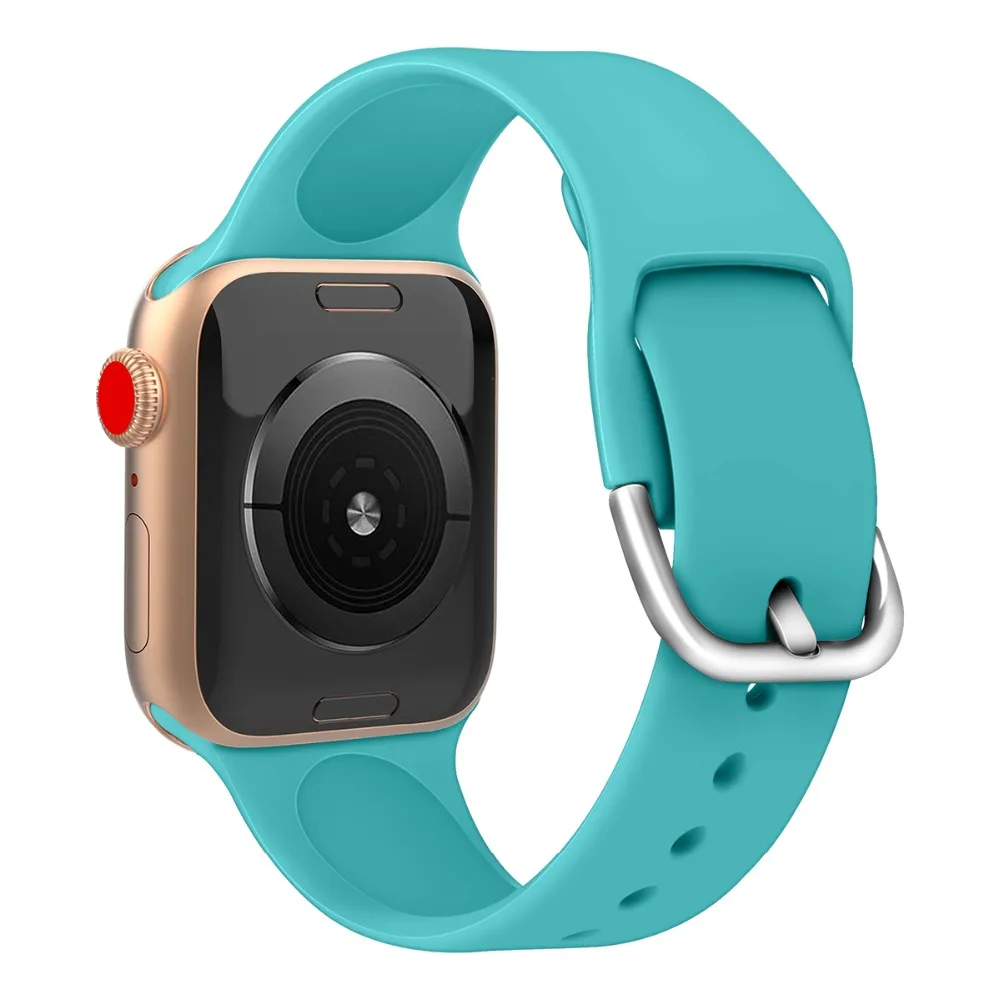 Спортивный силиконовый ремешок для apple watch 5 4 band 44 мм iwatch band 42 мм correa 38 мм pulseira apple watch 5 4 3 2 Браслет ремешок для часов