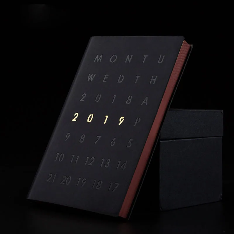 CAGIE 2019 год два дня на одной страничке A5 календарный план офисный ноутбук простая