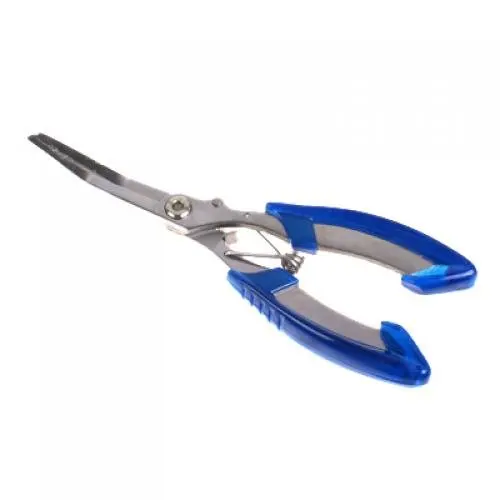 

Gear Curved Stainless Steel Fishing Pliers Crimper Line Cut Spring-Assist Jaw Action-Narrow Serrated for Hook Extraction
