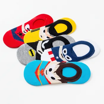 

Superman Socks Women Socks Cotton Superman SpiderMan Captain America Avenge Men's and Male Short Sock Colorful Breathable cotton