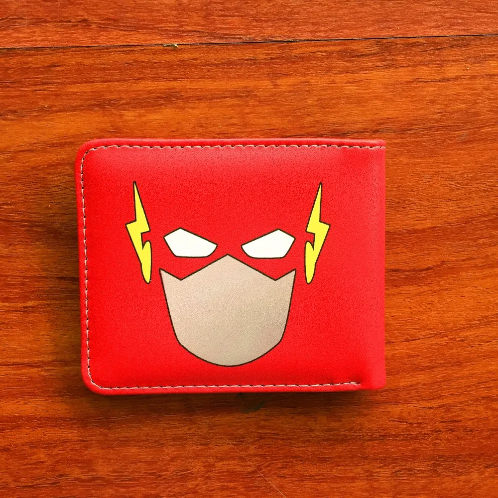 marvel the flash comic logo bi fold wallet mens credit card holder