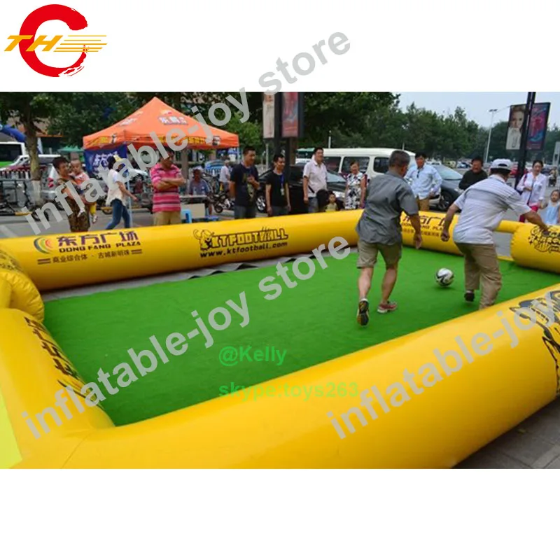 Free air shipping inflatable KT football field, durable inflatable