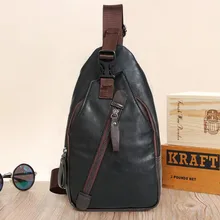 Newhotstacy сумка 11020717 Мужская Высокая емкость одного плеча искусственная кожа Креста тела груди мешок