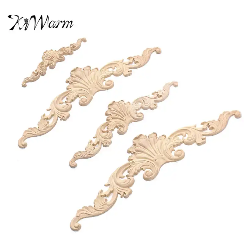 Kiwarm Vintage Flower Design Carpenter Oak Wood Carved