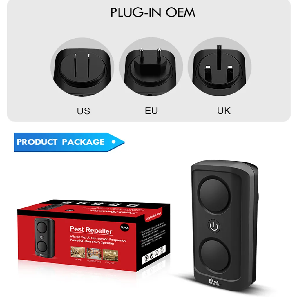 

8W Pest Control Repeller Family Double Mouse Insect Rodent Electronic Repeller
