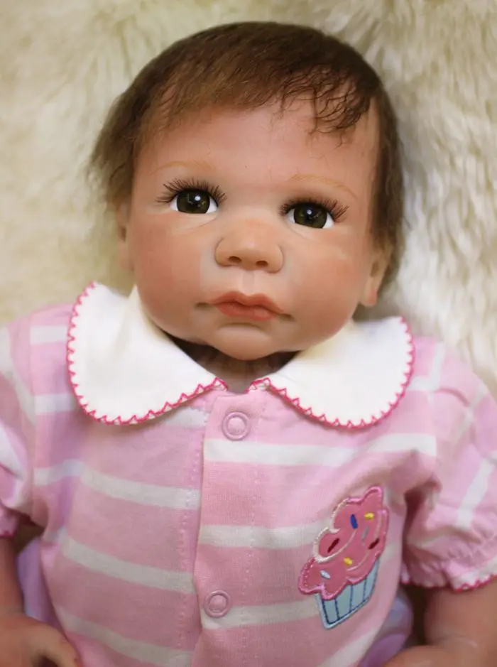 Реалистичная кукла reborn baby 18 дюймов силиконовая виниловая для новорожденных