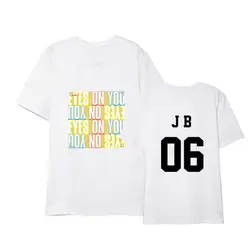 Kpop Got7 альбом глаза на вас Джексон же пункт футболка с коротким рукавом помощи песню одежда пара Корейская одежда уличная