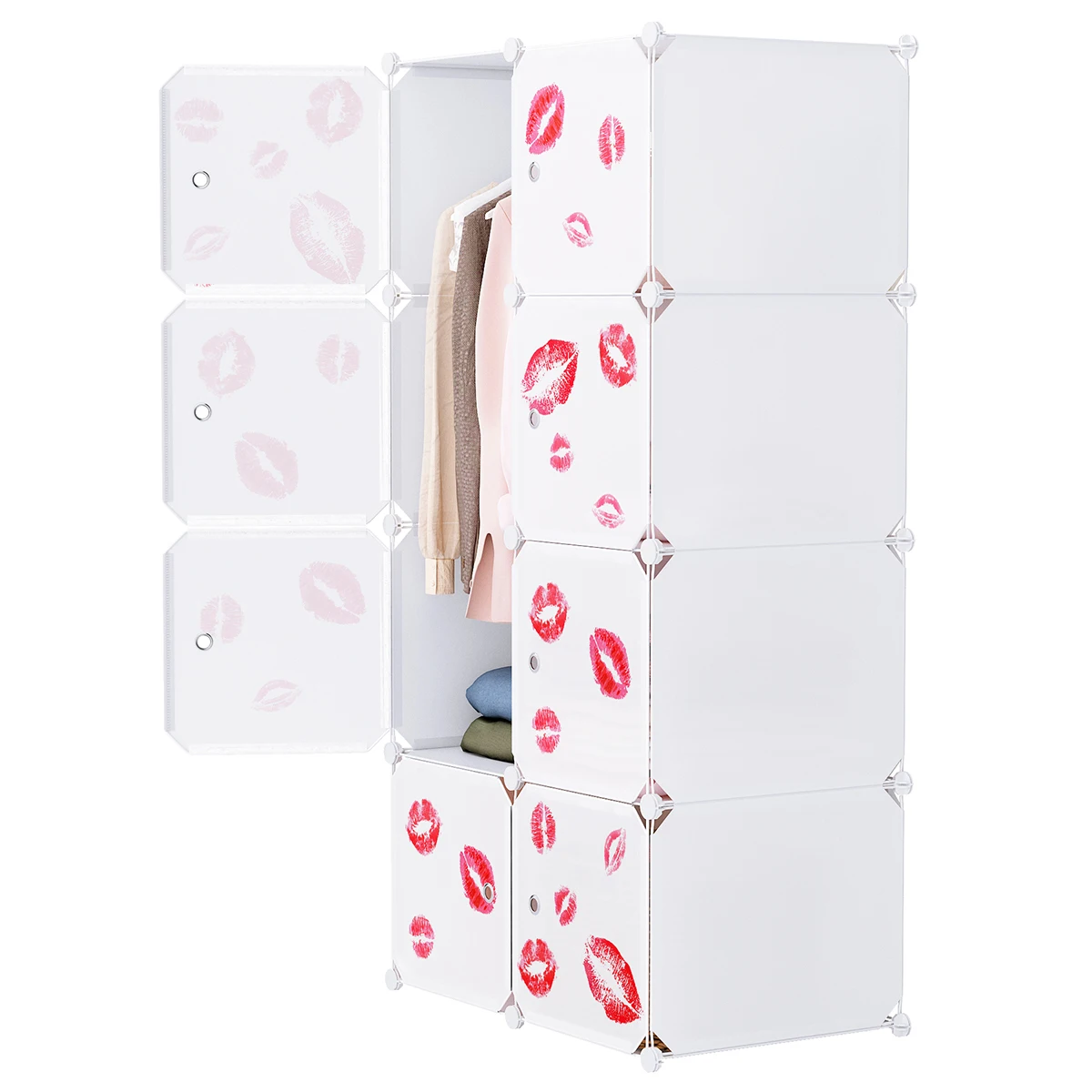 LANGRIA 8 Cube Экстра большой модульный шкаф Блокировка Открытый органайзер для