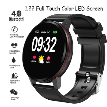 

LIGE smart bracelet Full touch screen fitness Tracker Heart Rate Blood Pressure sleep monitor wristband waterproof sport watch