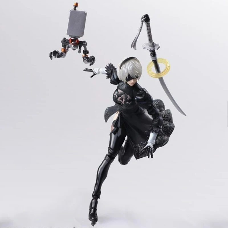 Anime Game NieR Automata YoRHa No. 2 Type B 2B PVC Action Figure Collection Model Toy Doll Gift (4)