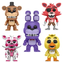 3PCS/Set PVC Action Figure Anime Five Nights At Freddy's Dolls FNAF Toys Nightmare Chica Bonnie Foxy Freddy 5 Fazbear Puppet freddy fazebear chica foxy full face latex mask costume toys five nights at freddy fnaf halloween horror mask brinqudoes l2079