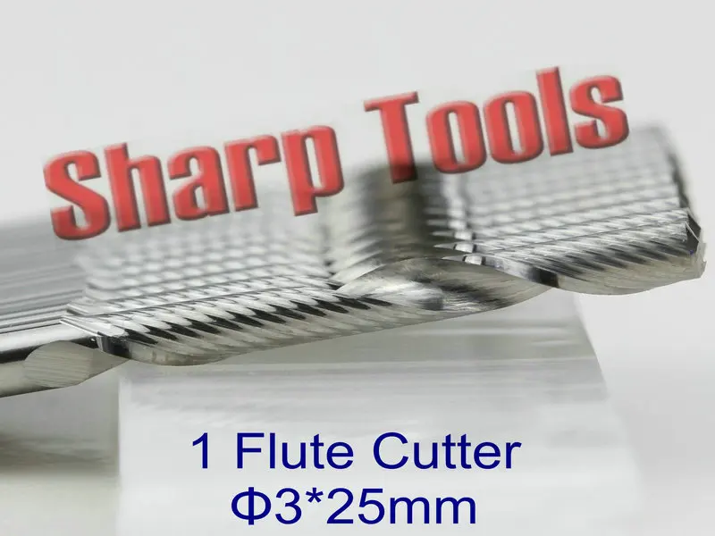 

3.0*25MM Custom 1 Flute End Mill Tungsten Carbide Router Bits Cutters for Woodworking, CNC Milling Cutter Wood PVC Acrylic Tools