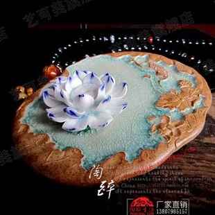 XG081 New Year's gift three-dimensional relief supplies Candlestick inserted incense incense inserted Lotus Pond 2013 New