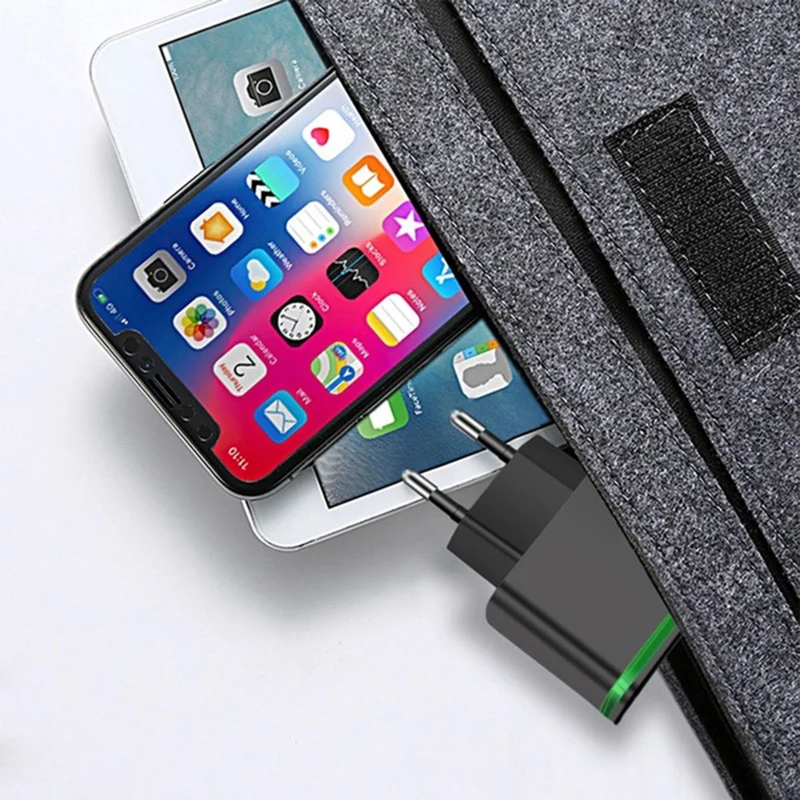 Портативный быстро Зарядное устройство Универсальная штепсельная вилка европейского стандарта 4-Порты и разъёмы USB Зарядка адаптер для путешествий настенное Зарядное устройство с светодиодный светильник для IPhone samsung планшет