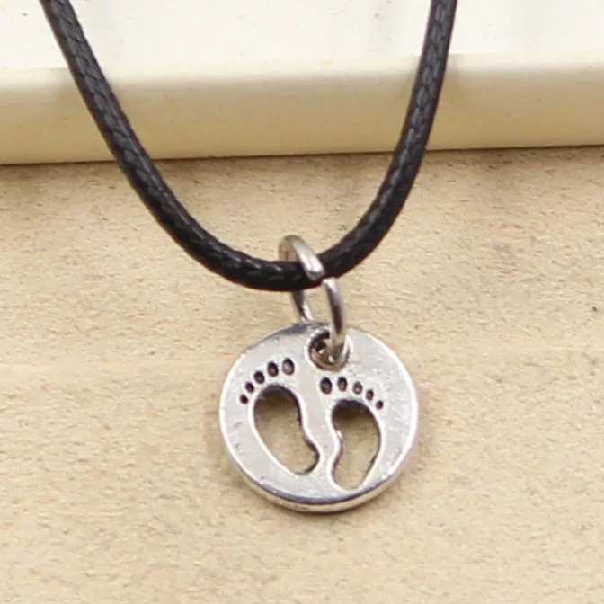 New Fashion Tibetan Silver Pendant feet foot Necklace Choker Charm