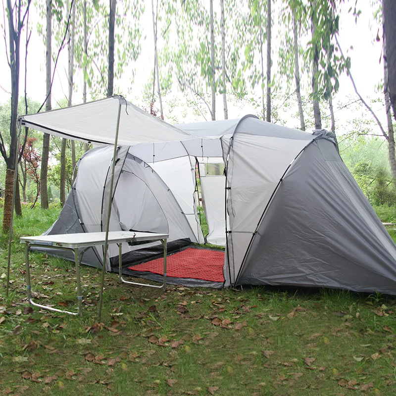 more than 8 people outdoor tent two bedroom leisure camping tent big space tunnel tent easy to ride