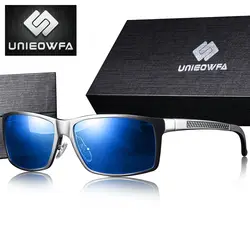 UNIEOWFA мужские спортивные солнечные очки мужские поляризованный, алюминиевый, магниевый вождения солнцезащитные очки для мужчин Polaroid UV400