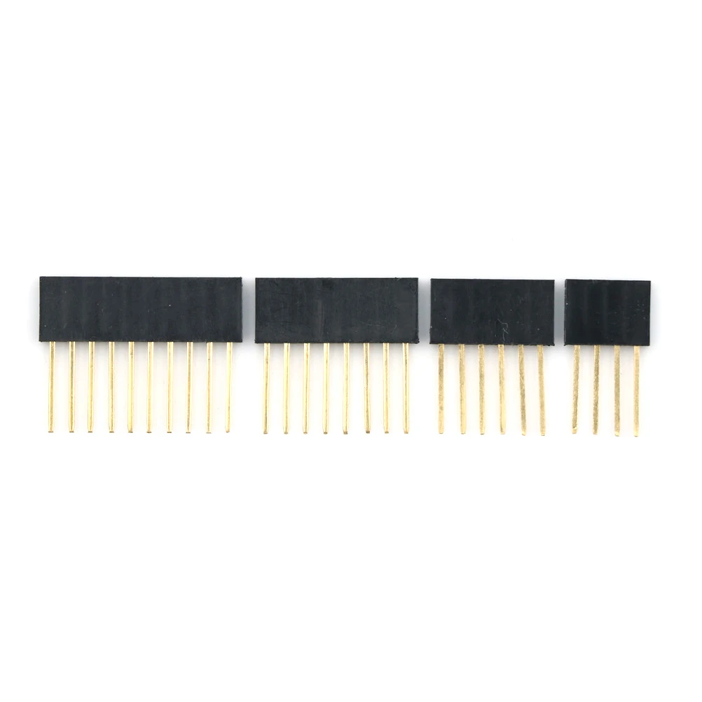 10 шт. 4/6/8/10 пин 2 54 мм штабелируемые длинные гнезда Femal Header для Arduino Щит оптовая