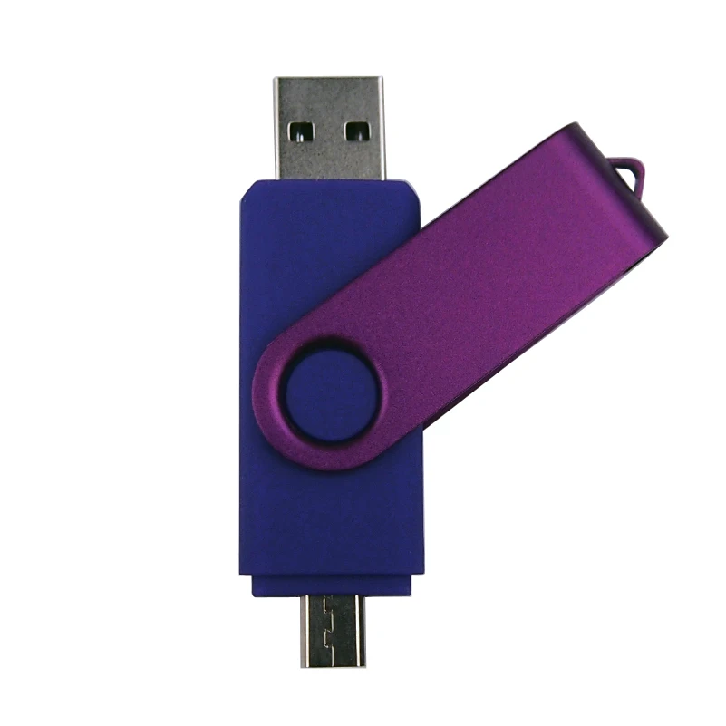 Металлический флеш-накопитель Memorias USB Creativas с логотипом на заказ, флеш-накопитель Usb 4 ГБ 8 ГБ 16 ГБ 32 ГБ OTG USB 2,0, флешка для телефона - Цвет: purple