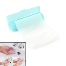 1 шт. удобный мытье рук Ванна мыльные хлопья Путешествия Портативный Ароматические ломтик листы коробка для вспенивания бумага