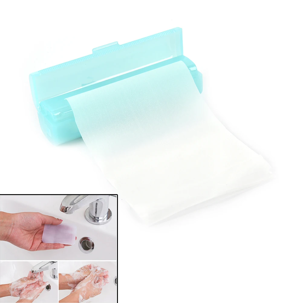

1pc Convenient Washing Hand Bath Soap flakes Travel portable Scented Slice Sheets Foaming Box Paper Wholesale