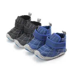 Детская обувь осень-зима для мальчиков детская мягкая подошва Нескользящие Первые ходунки Повседневная прогулочная обувь для маленьких