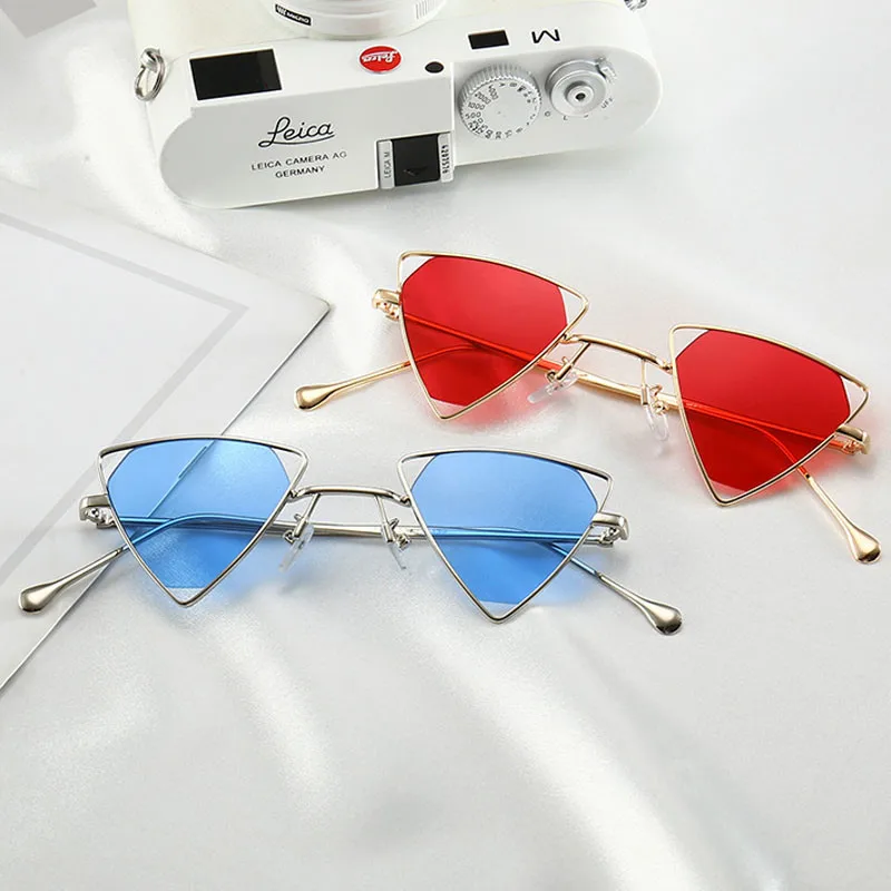 

High Qualuty Vintage Steampunk Triangle Sunglasses Unisex Metal Retro Shades Sun Glasses Free Shipping