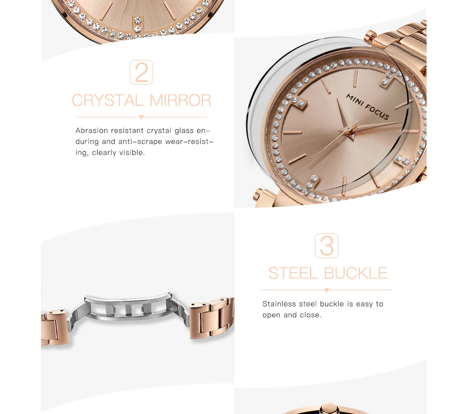 Мини фокус Роскошные Кварцевые женские часы браслет часы дамы ультра тонкий платье стразы бриллианты розовое золото Часы Montre Femme