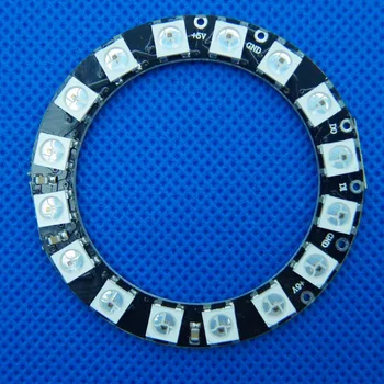 

16LEDs WS2812B pixel ring;addressable ring;DC5V input;RGB full color;round LED pixel