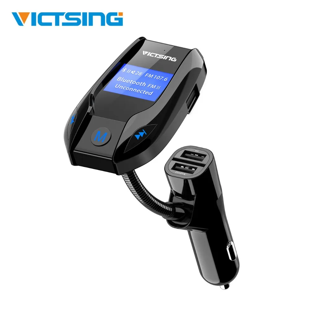 

2019 VicTsing FM35 Bluetooth FM Transmitter Wireless Adapter Radio Adapter Car Kit Charger MP3 Player Support AUX/TF Card/U-Disk