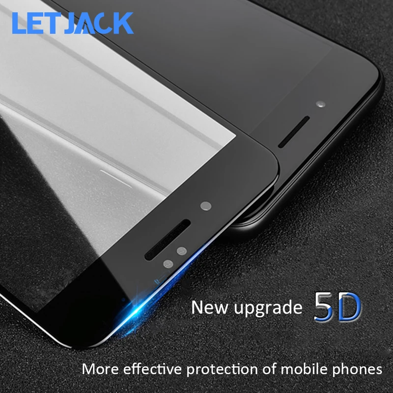 5D полное покрытие изогнутое Защитное стекло для iPhone 7 8 6 6S Plus Защита экрана X
