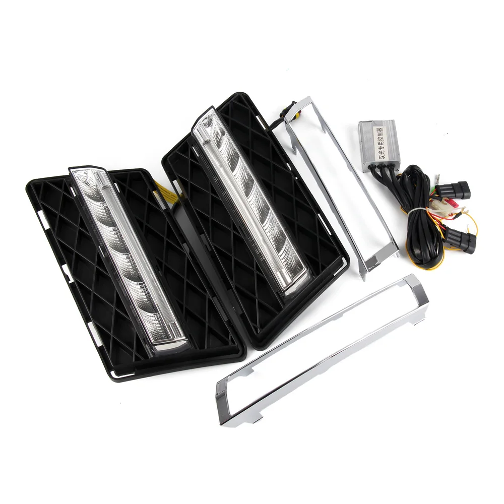 

NOVSIGHT Cat LED DRL White Driving Daytime Running Lights Fog Lamp Yellow Turn Signal for Benz W204 GLK300 350 500 2008-2012 D20